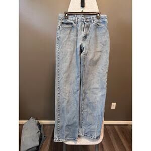 Wrangler Premium Quality Straight Leg Jeans Light Wash Denim 33x32 Mens